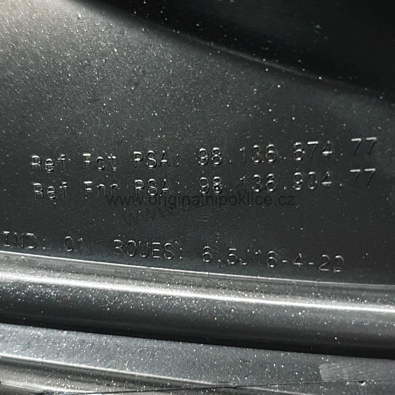 Originální poklice Citroen 16" C3