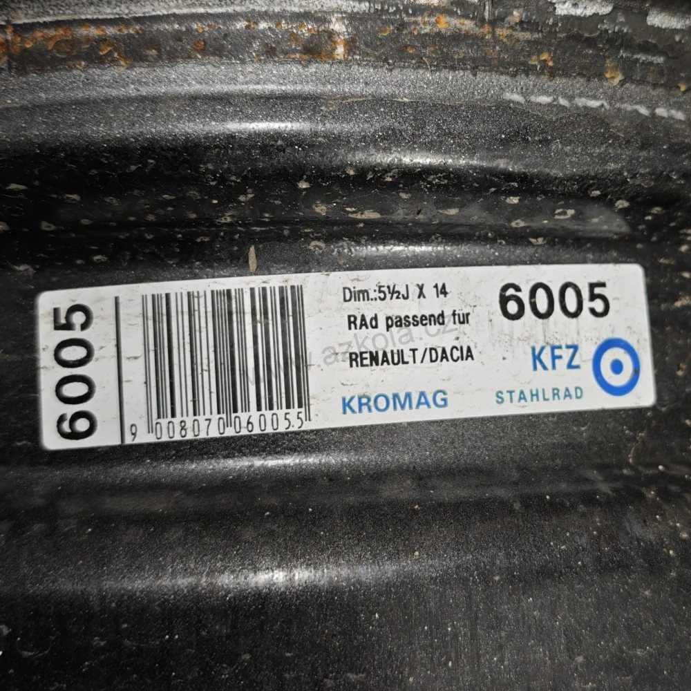 Disky Dacia, Renault 5.5Jx14 ET43 4x100x60 T7 (bazarové)