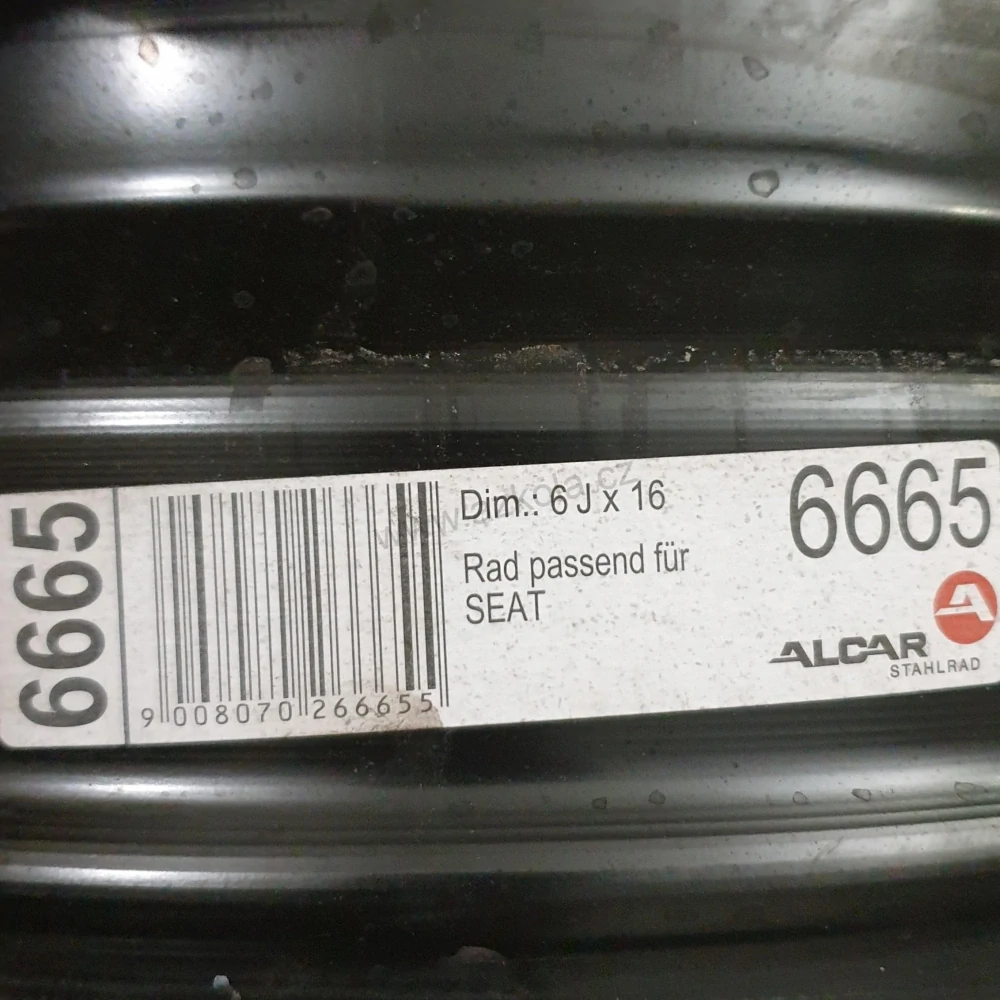 Disky Škoda, Volkswagen, Seat, Audi 6Jx16 ET43 5x112x57 T2