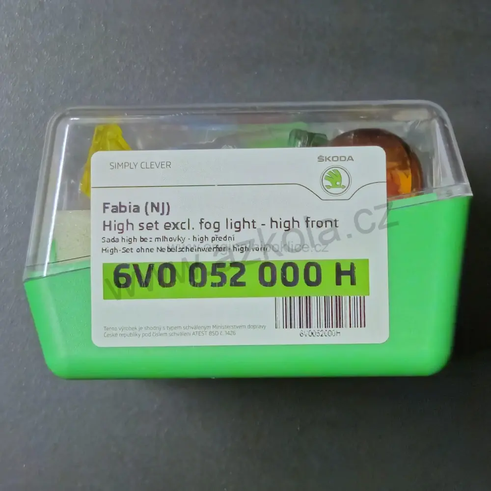 Originální sada žárovek a pojistek pro Fabia 2014+