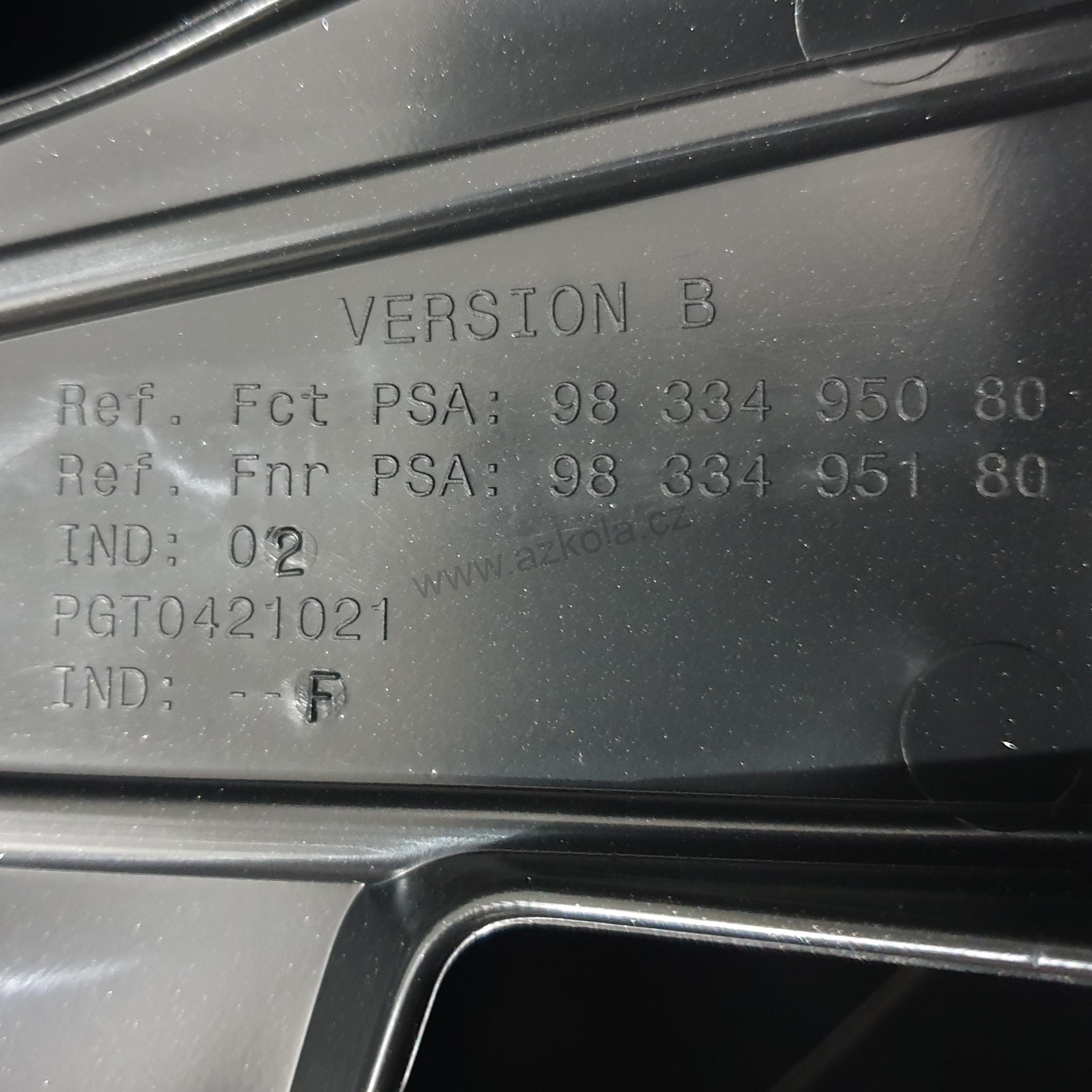 Poklice Peugeot 16" Typ F