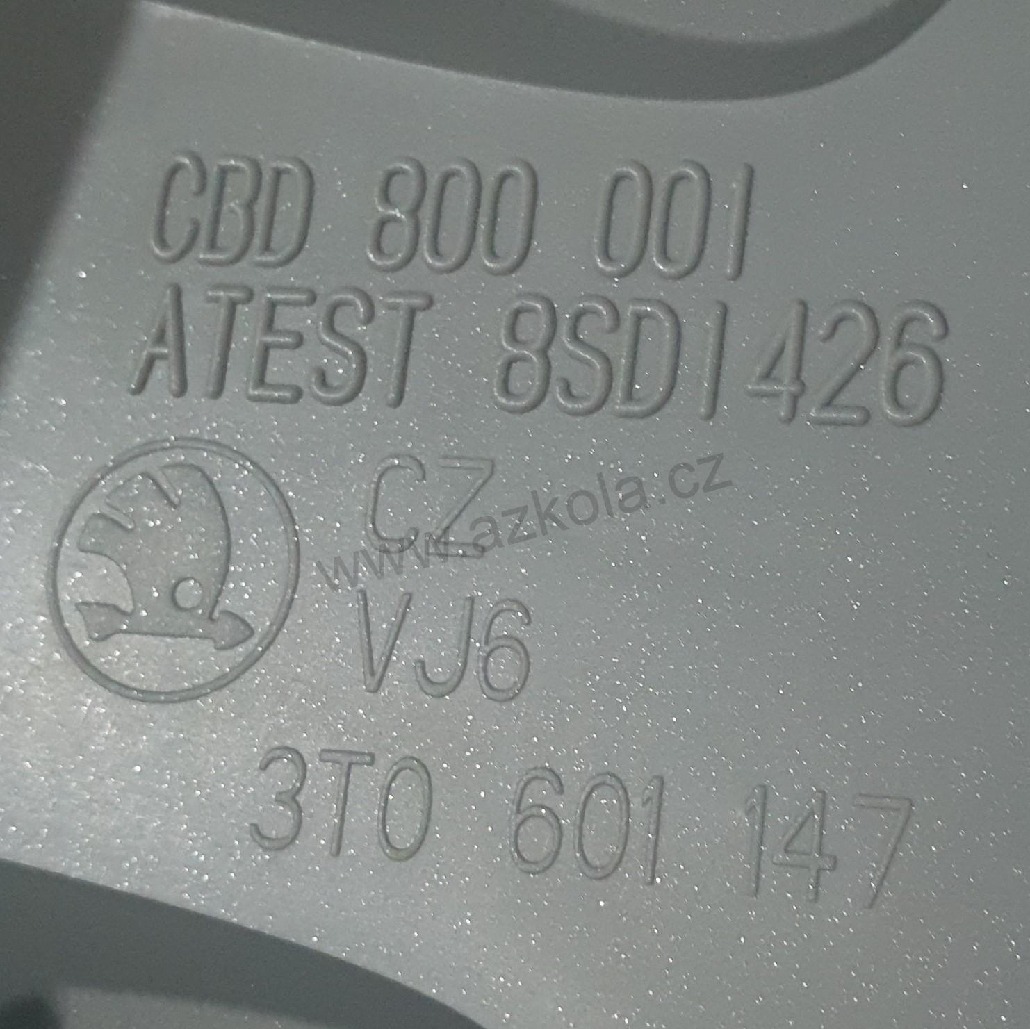 Originální poklice Škoda 16" Yeti, Superb